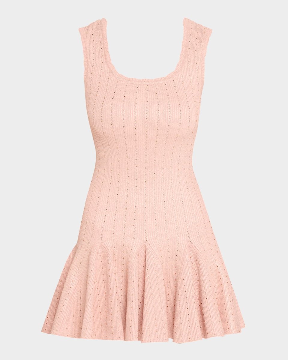 Maryanne Metallic Knit Mini Dress
